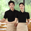 Spring Summer Polos Customized Logo Mens Shirt Women&#39;s Polos Solid Color Restaurant Waiter Work Clothes 100% Polyester